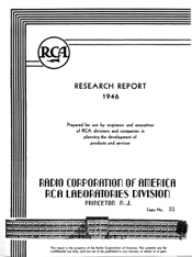 Cover of RCA Research Report 1946