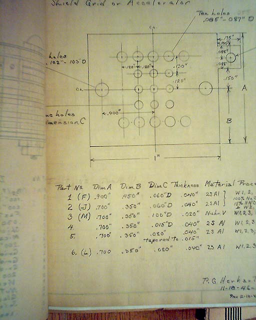 Page from the notebook of Paul Herkart